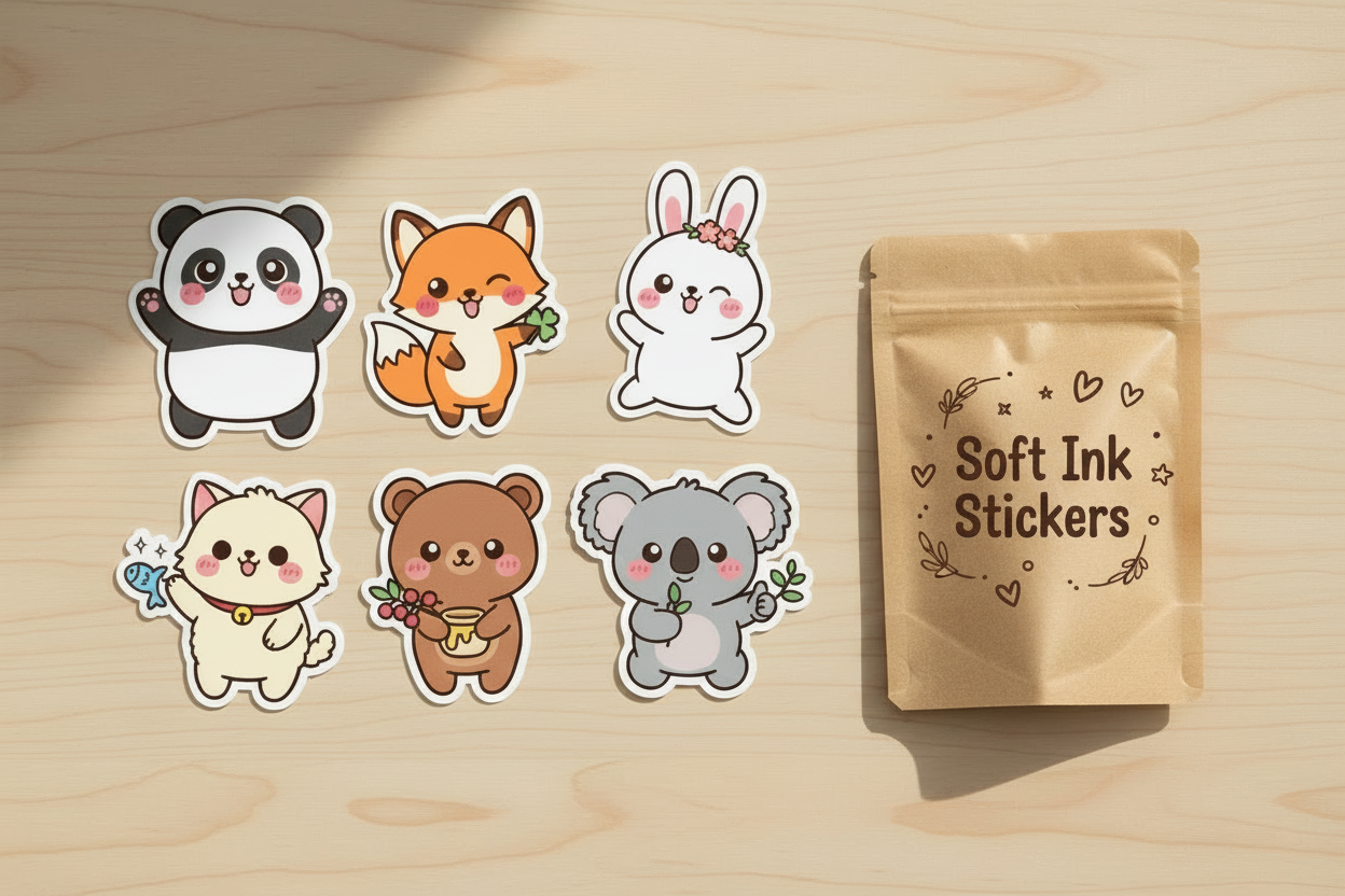 can you decorate the paper bag and write Soft Ink Stickers on the bag
